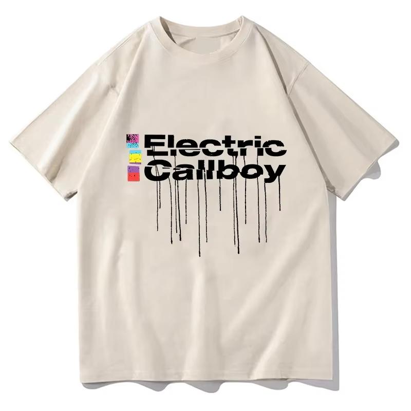Футболки Electric Callboy Мужские/женские 100% Одежда Распространенная Уличная Одежда Футболки Дышащие Футболки с Круглым Вырезом Короткий Рукав