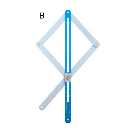 Угловой угломер со шкалами, высокоточный многофункциональный диагональный угольник из алюминиевого сплава, линейка, транспортир, инструменты для измерения углов при деревообработке