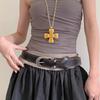 Vintage Cross Waist Belt Y2k Dress Jeans Belt Retro Women's Belt  Waist Accessories