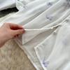 Летне-Осенняя Новинка Цветочный Принт Комплекты из Двух Предметов Брючные Костюмы Женские Блузки с Рукавами-Фонари Топы и Брюки с Высокой Талией Широкие Штаны Комплекты