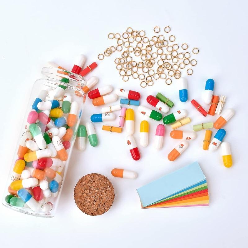 Подарки на День святого Валентина для нее, его, девушки, парня, капсулы, сделай сам, письмо, послание в бутылке, 100 шт., цветные таблетки с надписью «Любовь, дружба»