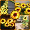 5 IN 1 Solar LED Simulation Sunflower Light 1/3 Head Outdoor Waterproof Night Lights Landscape Lamp Decoration Patio Lighting