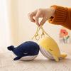 Cartoon Whale Pendant Cute Plush Doll Toy Kawaii Keychain Soft Stuffed Bag Charms Decoration Friends Gift