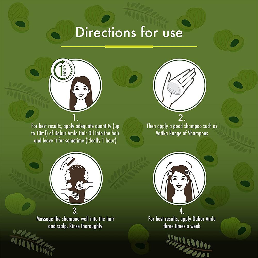 Для длинных, крепких и темных волос - 200 мл + дозатор Для простоты использования Масло для волос Dabur Amla с дозатором | Обогащено амлой, натуральными маслами и витамином С