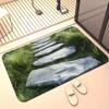 Ванный коврик из микрофибры, нескользящий, с HD-печатью «Каменная дорога», впитывающий, быстросохнущий, для ванной комнаты, спальни, прихожей, кемпинга, йоги