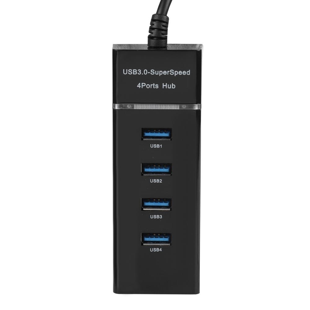 4-портовый USB3.0 ХАБ Док-станция для зарядки 5 Гбит/с Адаптер зарядного хаба для телефона/планшета/ПК/Windows