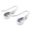 [G2829] - Blue Topaz 'Linda' Silver Earrings