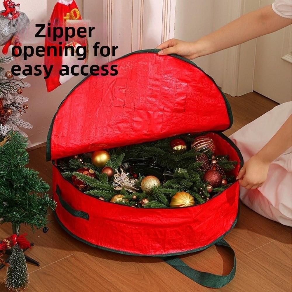 Large Capacity Christmas Wreath Storage Bag Festival Garland Organizer Christmas Supplies