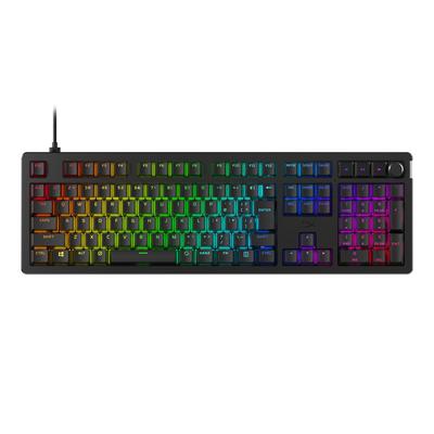 HYPERX Игровая клавиатура Alloy Rise с японской раскладкой, механический полноразмерный линейный переключатель, медиаконтроллер, крепление с прокладкой, горячая замена, настройка 7G7A3AA#ABJ