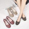 Модные сандалии с полым носком на низком каблуке для женщин, летняя одежда для отдыха на открытом воздухе, легкая пластиковая повседневная мягкая подошва, неглубокий носок