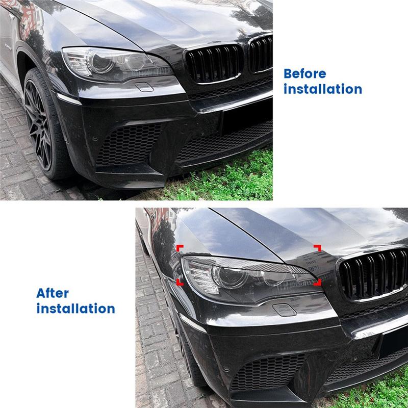 Накладки на фары для BMW X6 E71 2008-2014, Козырьки на фары
