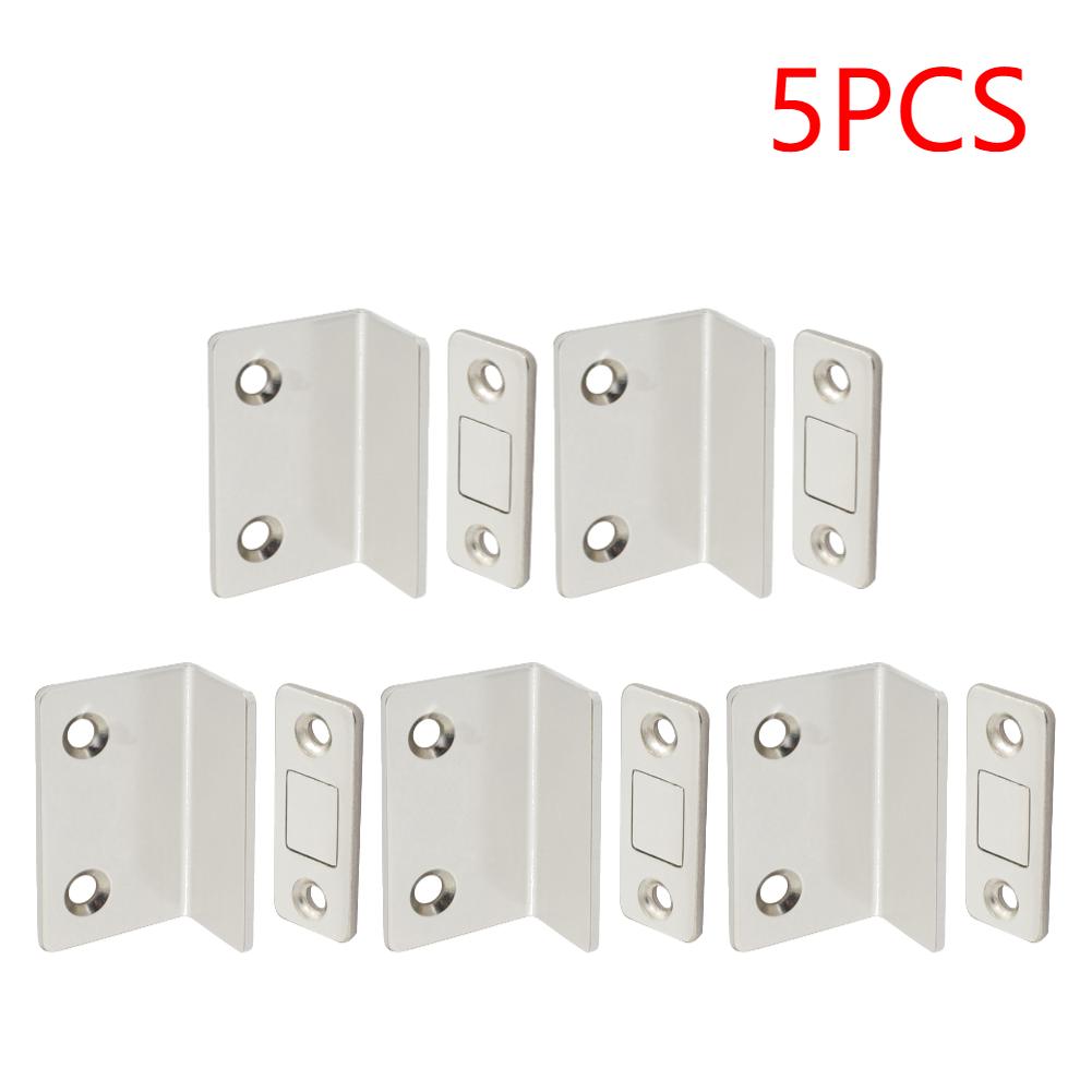 1-10PCS Ultra Thin Latch Cupboard L Type Door Closer Cabinet Catches Door Stopper Furniture Fittings Strong Magnetic Door Closer