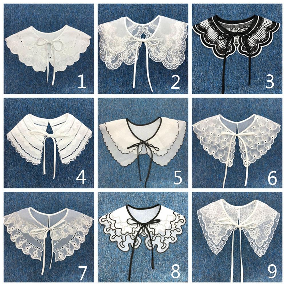Applique Girl Embroidered Hollow Lace Neckline Apparel Sewing Fake Collar Clothing Decoration