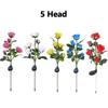 1/3/5 головные солнечные наружные садовые фонари, украшение, имитация цветка розы, декоративное ландшафтное освещение для дорожки, сада, патио, двора, лужайки, дорожки