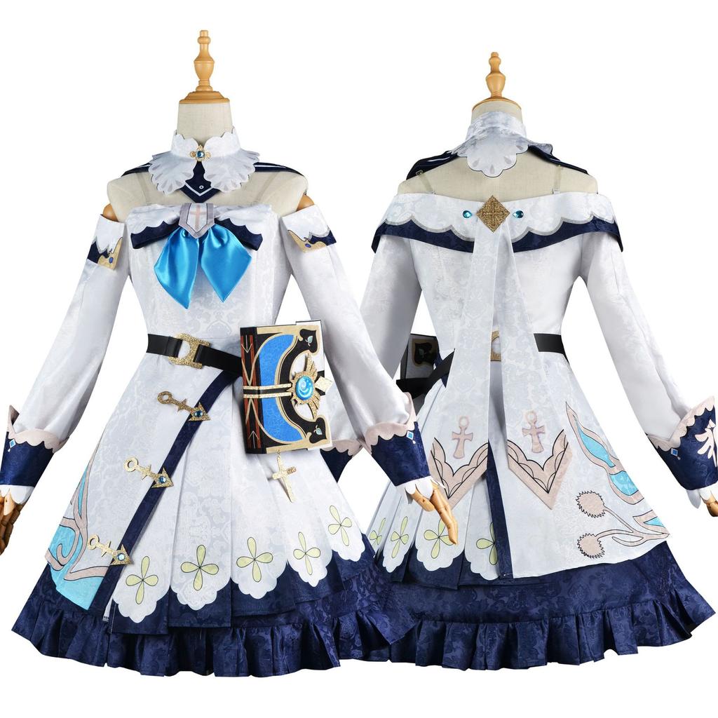 Genshin Impact Barbara Cos Dress Women's Dress Girls' Cute Hand Game Initial Five-star Cosplay Dress