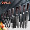 Kitchen Knife Set Chef Knife Stainless Steel Santoku Knife Sharp Meat Cleaver Slicing Knife
