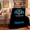 Port Adelaide Football Club Custom Flannel Blankets Soft Warm Cozy Throws for Home Decor Holiday Gifts