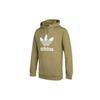 Adidas Originals Trefoil Hoodie With Large Logo Print Men Hoodie Green HE4952