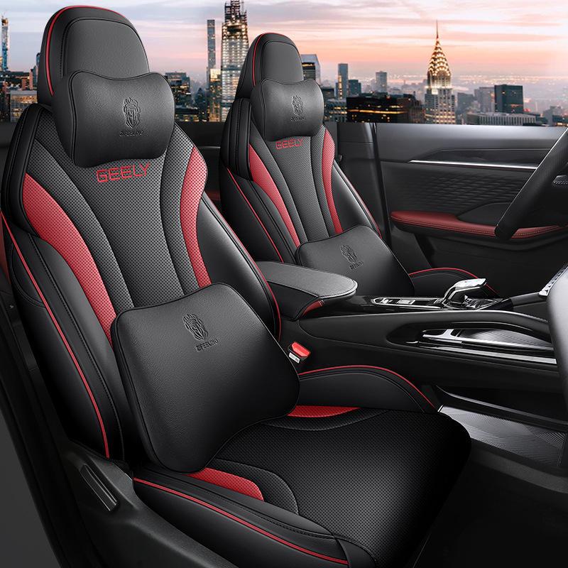 Binyue Cool 2022 Universal Leather Car Seat Covers - Four Seasons, Detachable, Full Surround Design
