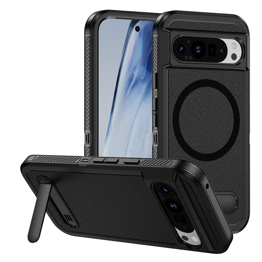 Роскошный складной чехол-подставка с магнитом для Google Pixel 9 8 Pro XL 8A, противоударный гибридный защитный чехол из поликарбоната, военный