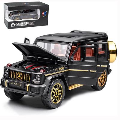 1/24 Benz G63 AMG модель автомобиля, игрушечный автомобиль из цинкового сплава со звуком и светом для детей, подарок для мальчиков и девочек