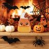 Хэллоуинские настольные украшения Деревянное украшение BOO для многоуровневых подносов, Креативный декор для стола, Центральные элементы из массива дерева, Поднос для вечеринки