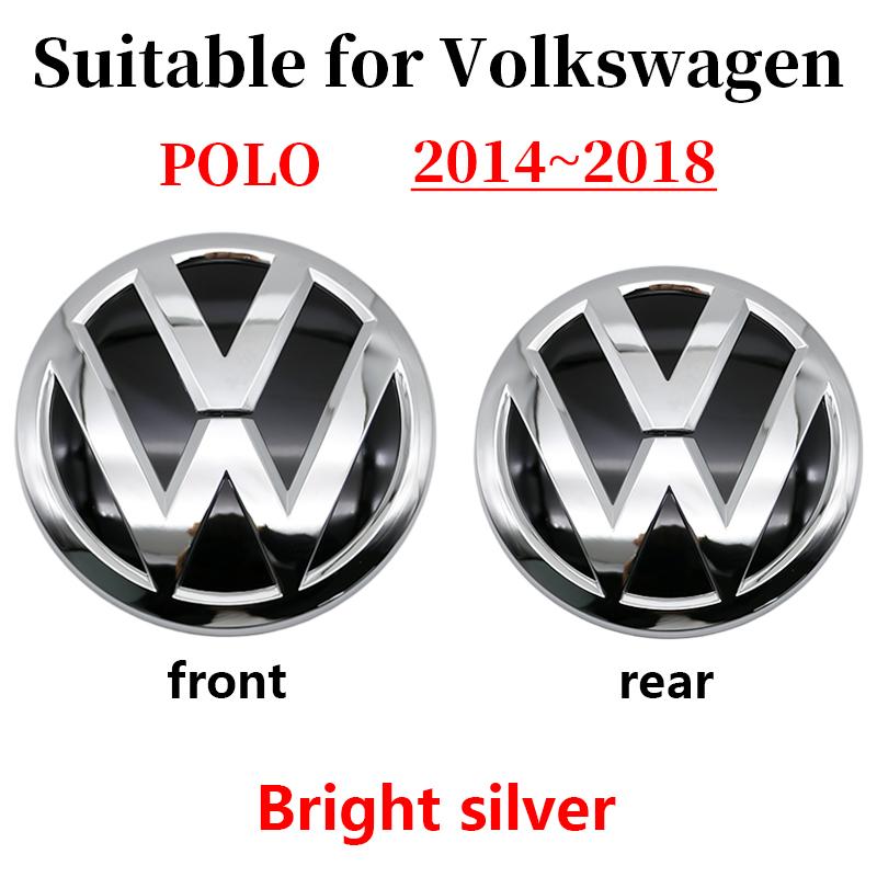 For Volkswagen Polo 2014-2018 Car Logo Emblem Badge Decoration Sticker Front Grille Rear Trunk Auto Exterior Styling Accessories GSVWY1