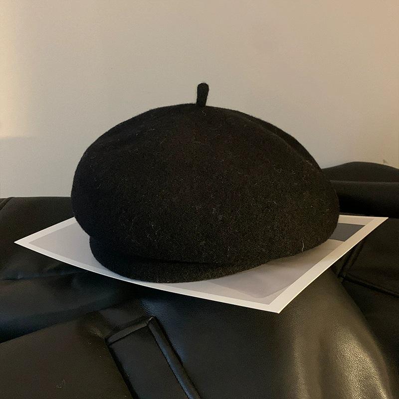 Британский шерстяной фетр Корейский бисер Ретро берет для женщин - Осень/Зима Социальный тренд художника