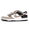 Nike Dunk Black White, Deconstruction Love Letter Leather Abrasion Resistant Slip Resistant Low top Skateboard Shoes HF5441-100(Team887-)