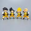 4 шт. Аниме Dragon Ball Космический костюм Гоку Гохан Криллин Готенкс Q Версия Фигурки Действия ПВХ Статуя Настольное Украшение Модель Подарки