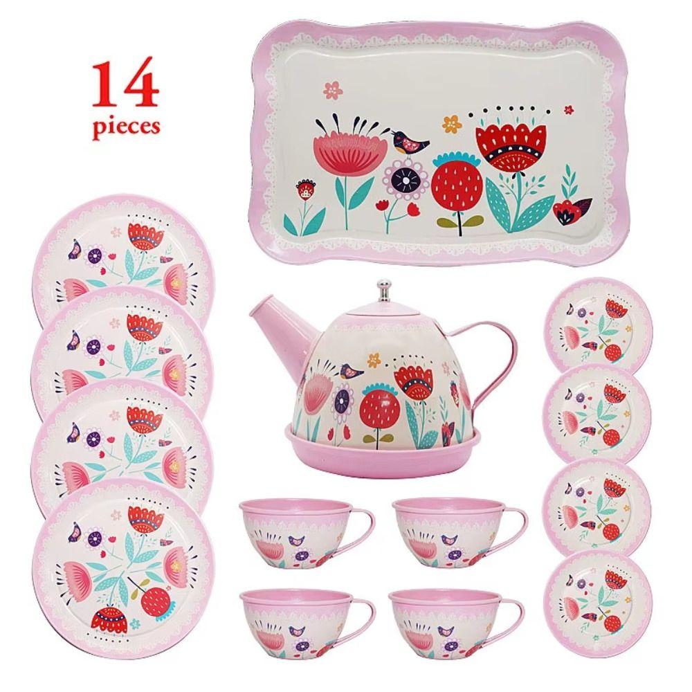 Metal Material Teapot Kitchen Toy Role Play Afternoon Tea Pretend Play  Boys Girls