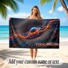 Space Cosmic Theme Soft Beach Towel Personalized Custom Name Text Towel Portable for Beach Pool Travel