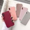 Ударопрочный матовый силиконовый чехол для телефона для iPhone Xs Max XR XS X S Роскошный силиконовый бампер Мягкая крышка из ТПУ Capa