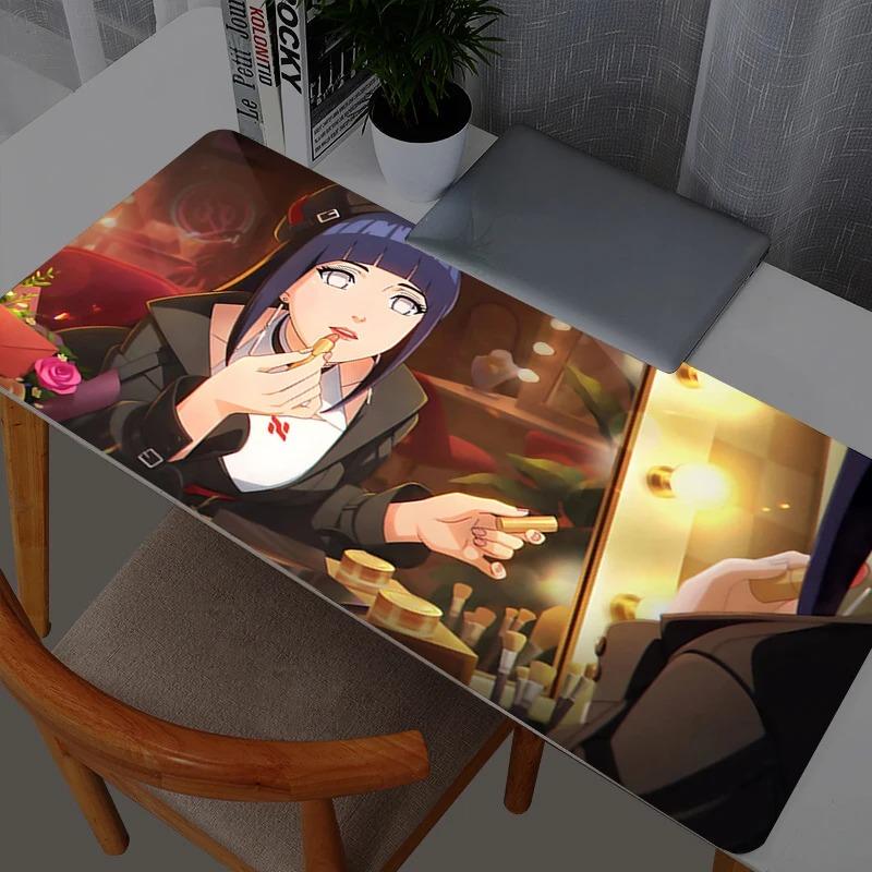Naruto Hyuuga Hinata Large Mouse Pad Pc Speed for E-sports Players Laptop Computer Keyboard Desk Mat Xxl Mousepad