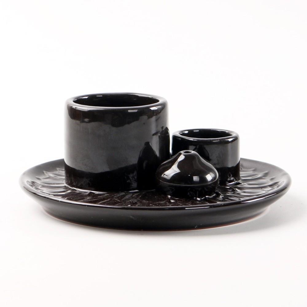 Simple Design Candle Holder Multifunctional Ceramic Incense Tray Incense Stick Holder Room Decor