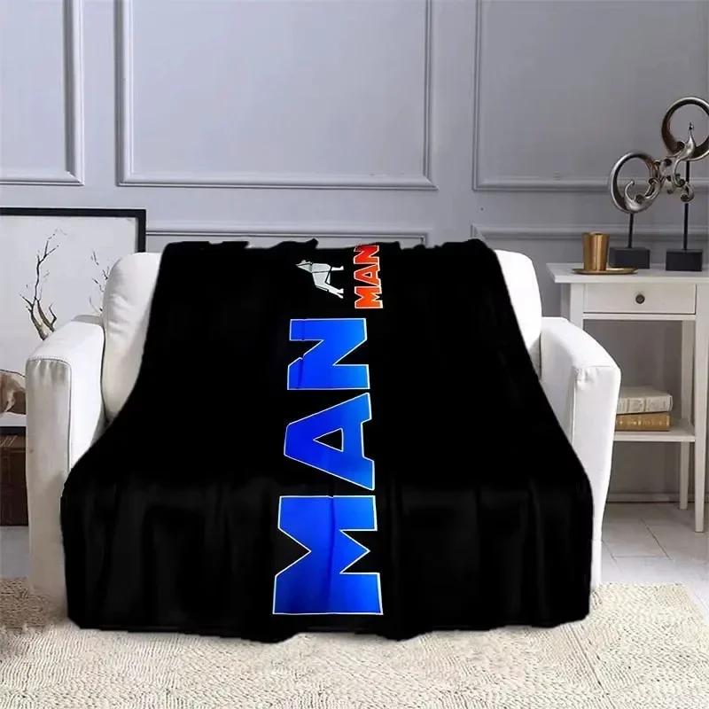 MAN Truck Logo D Printed Soft Flannel Throw Blanket for Bed Sofa Picnic Home Decor Bedroom Gift for Kids and Adults