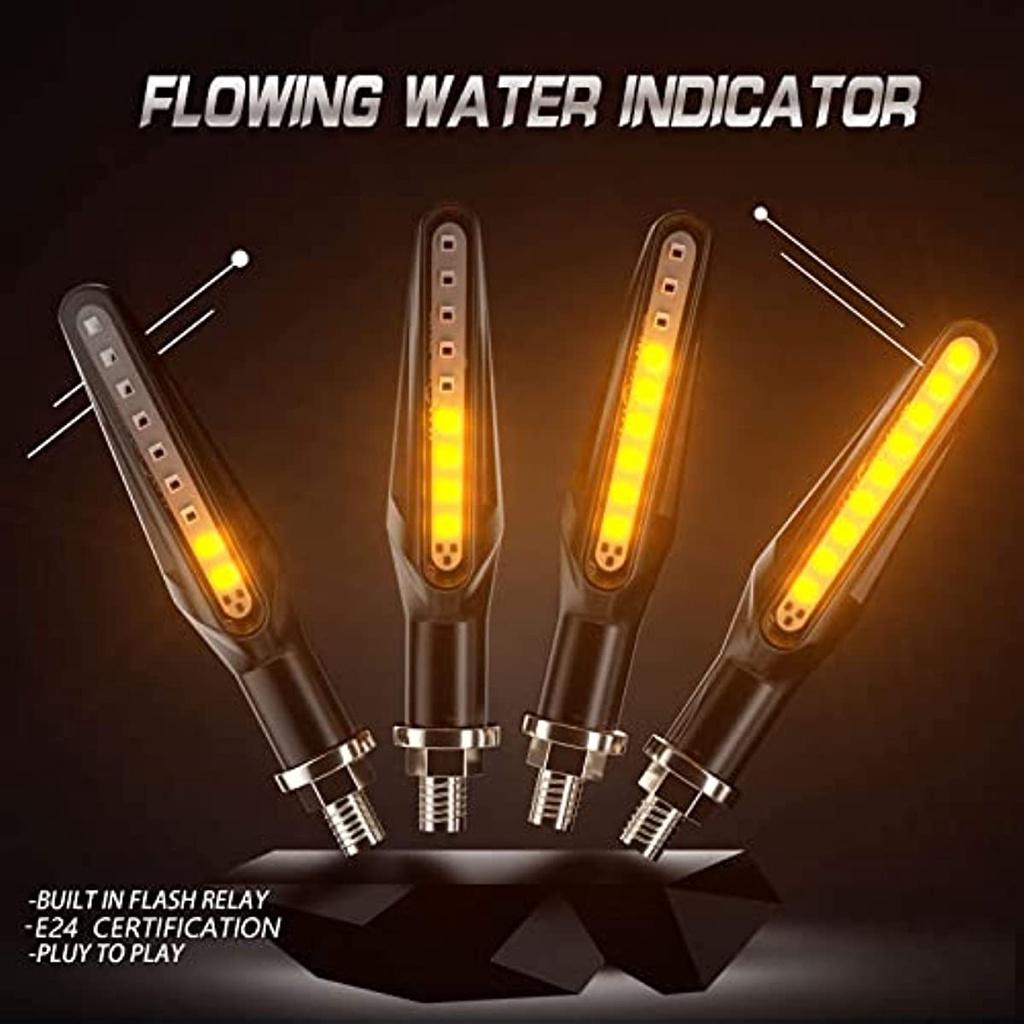 Светодиодный индикатор Мотоцикл E Одобрен Универсальный светодиодный индикатор Дневные ходовые огни Индикатор мотоцикла Светодиодные ходовые огни мотоцикла Янтарный E24 Упаковка