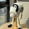 New Cute Penguin Plush Hat for Women In Autumn and Winter Thickened and Warm Ear Protection Hat Versatile Face Showing Small Knitted Pullover Hat