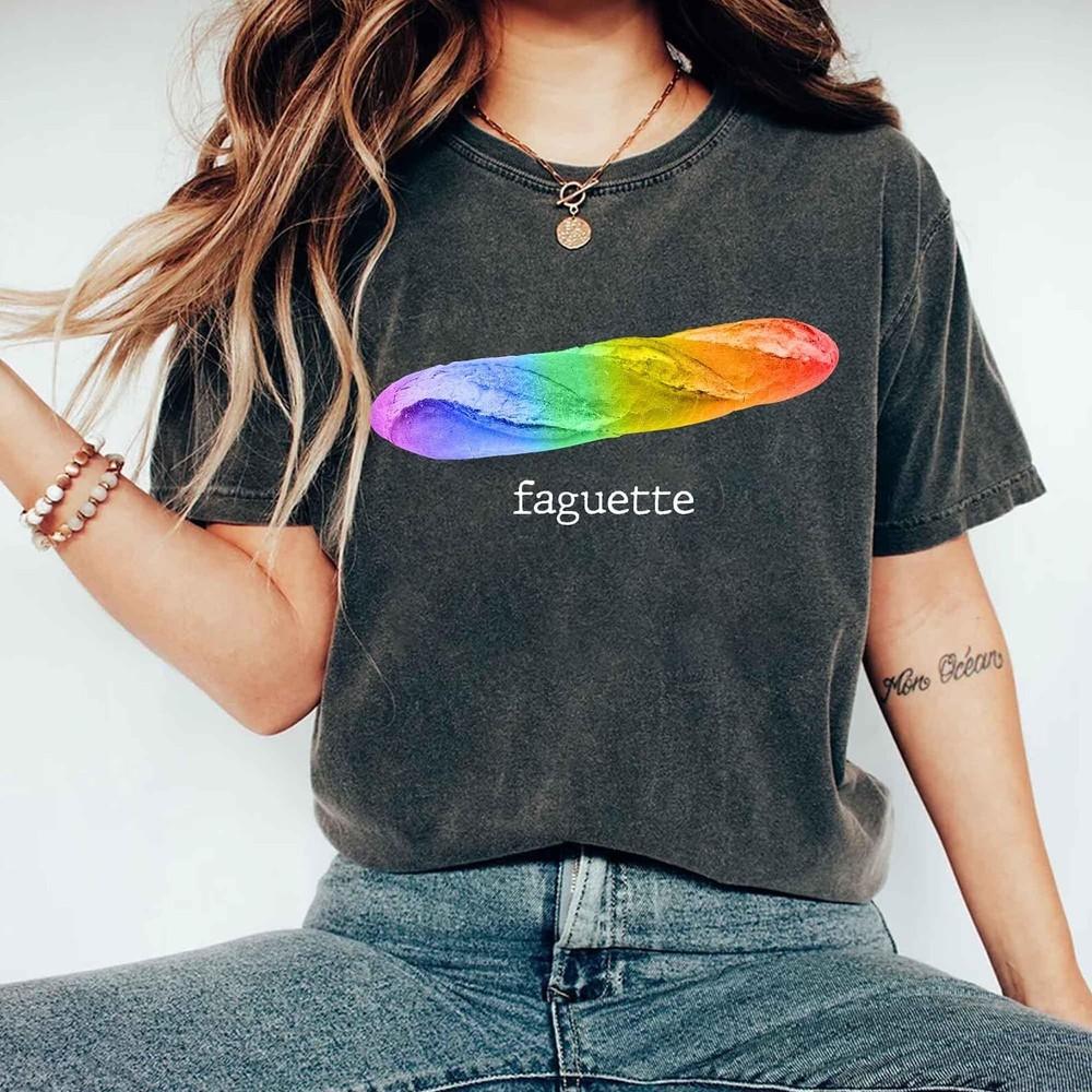 Funny Pride French Gay Joke Unisex Tee, LGBT Baguette T-Shirt Unisex T-Shirt