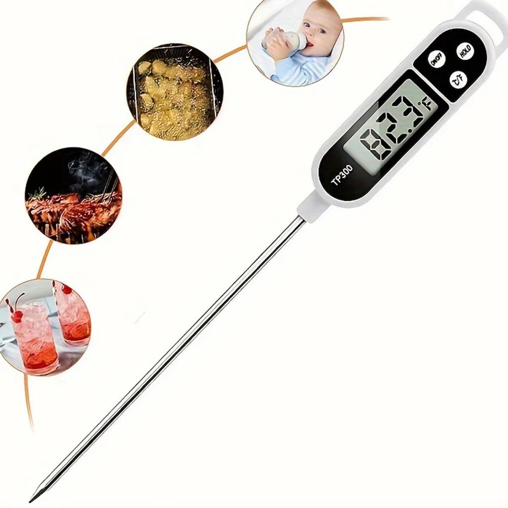 1pc Digital Food Thermometer - Kitchen Instant Read Pen Probe for Baking, Grilling, Meat, and Baby Milk Temperature Measurement