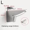 Glass Shelf Clamp Zinc Alloy Adjustable Glass Clip Bracket For Desk Partition Wood Shelves Support Bracket Holder Hardware