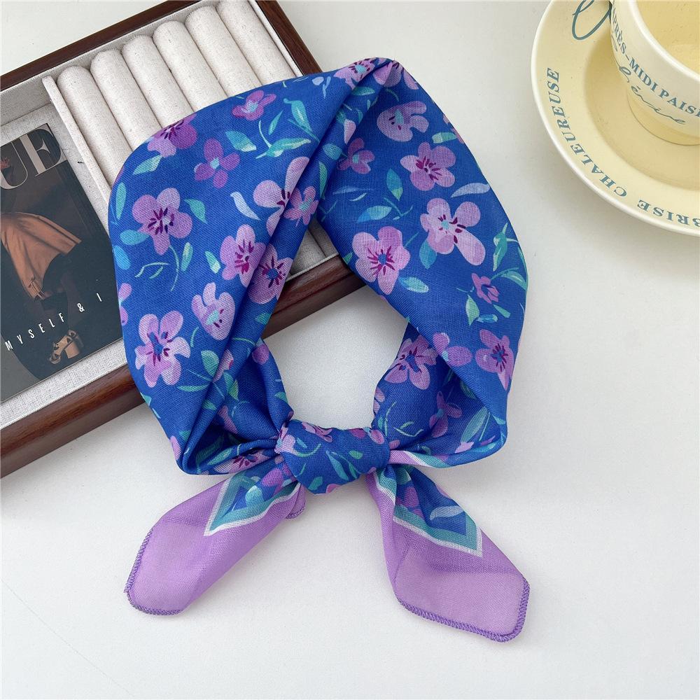 Маленький квадратный шарф из хлопка и льна, шелковый шарф, женский, весна и осень, новый стиль, художественный и универсальный, модный, темпераментный шарф-повязка на голову