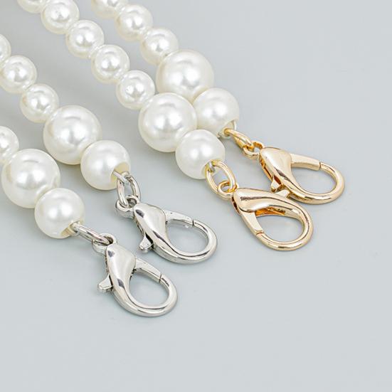 Цепочка для сумки Ремешок Цепочка для сумки из искусственного жемчуга Замена с металлическими пряжками Цепочка для сумки через плечо для дам Сумка-тоут