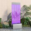 Water Column with RGB LEDs Stainless Steel and Acrylic 110 cm