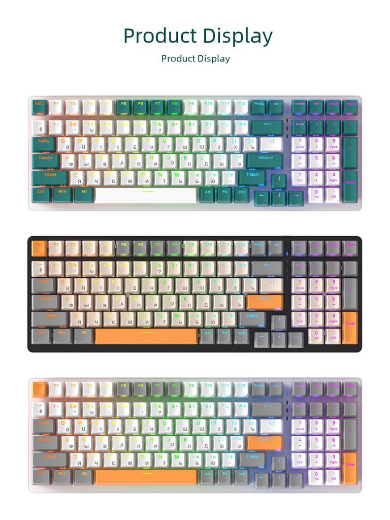 Free Wolf K3 Russian Mechanical Keyboard 980: Customized Russian Gaming Keyboard