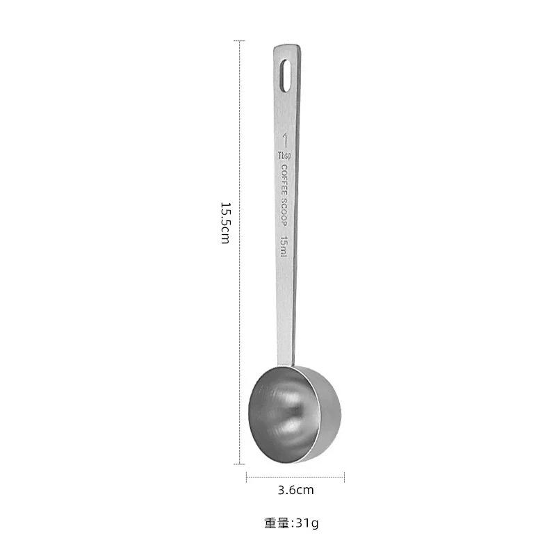 Stainless Steel Tablespoon Measure Spoon, Coffee Scoop ,long Handle Coffee Scoop Suitable for Coffee Powder and Coffee Making