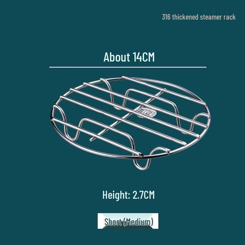 Stainless Steel Low-Foot Steaming Rack for Pressure and Rice Cookers: Ideal for Eggs & Vegetables
