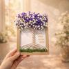Деревянная фоторамка для самостоятельной сборки с букетом из искусственного гипсофилы для гостиной, спальни, офиса, домашнего стола, подарки на День матери для мамы, женщин