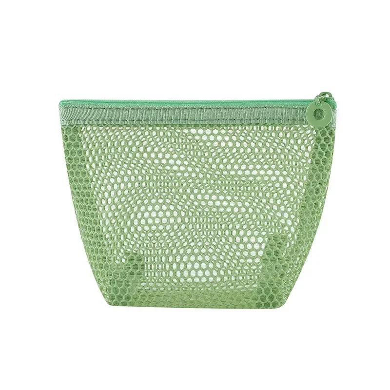 Стильная легкая сетчатая косметичка, женская квадратная косметичка с застежкой-молнией, многоцелевая сумка для хранения всякой всячины