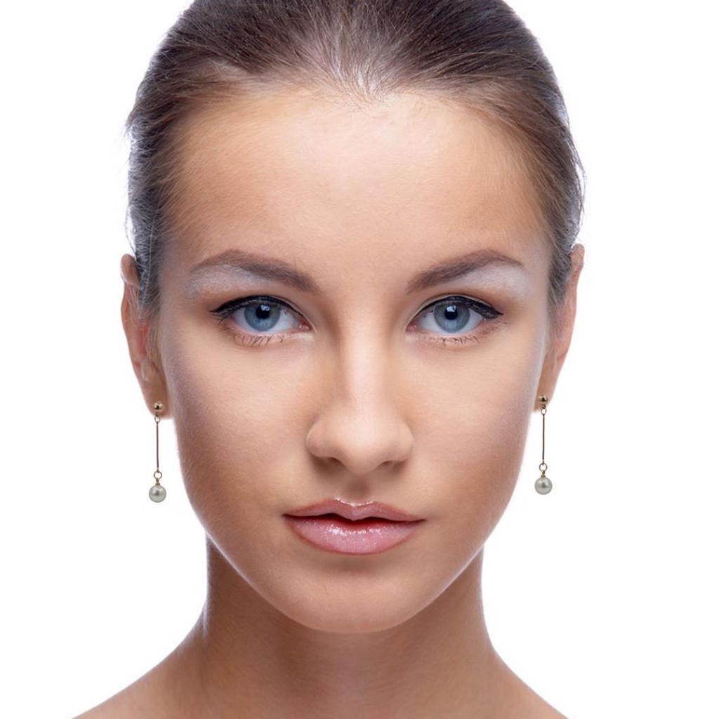 1 пара женских модных элегантных позолоченных длинных серег-капель с искусственным жемчугом